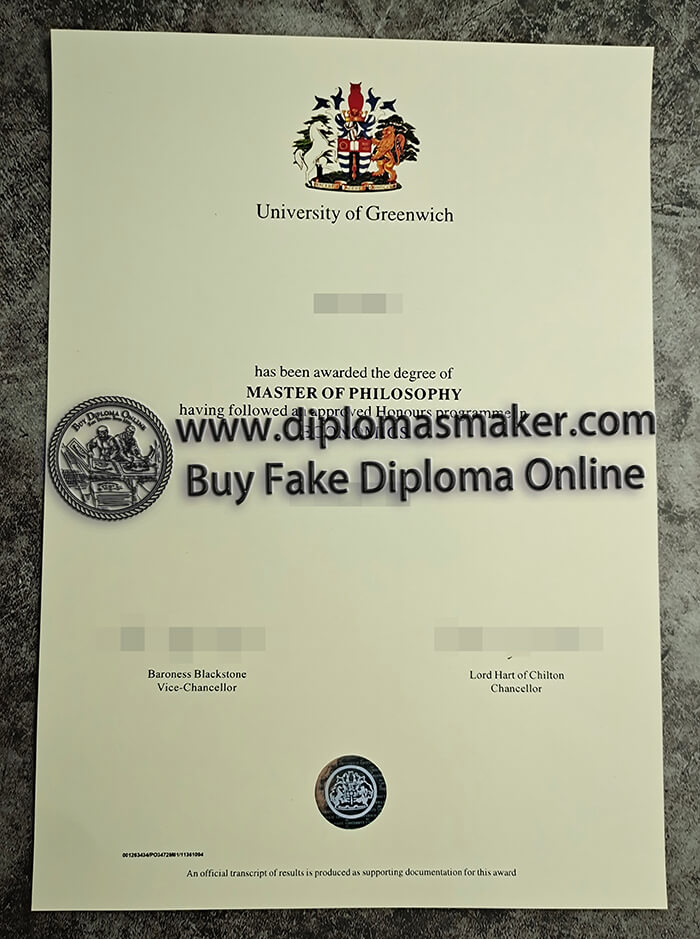 purchase realistic University of Greenwich diploma