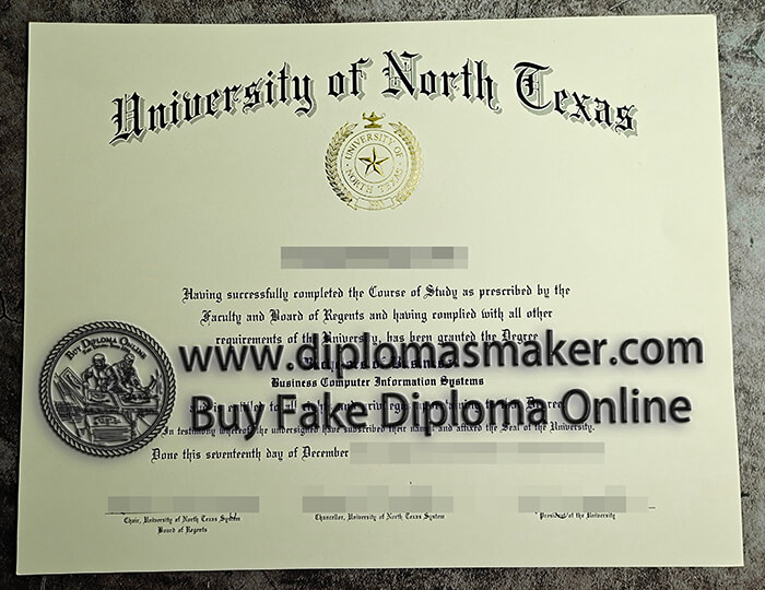 purchase realistic University of North Texas diploma