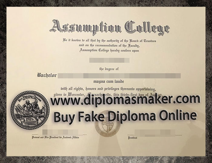 purchase realistic Assumption College diploma