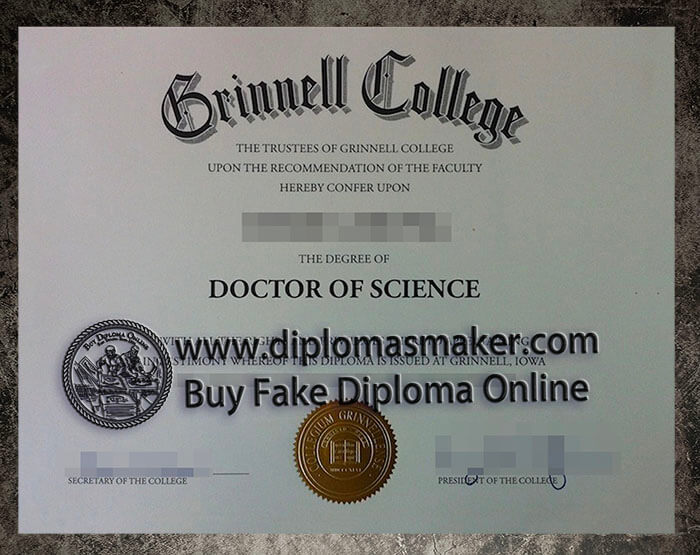 purchase realistic Grinnell College diploma