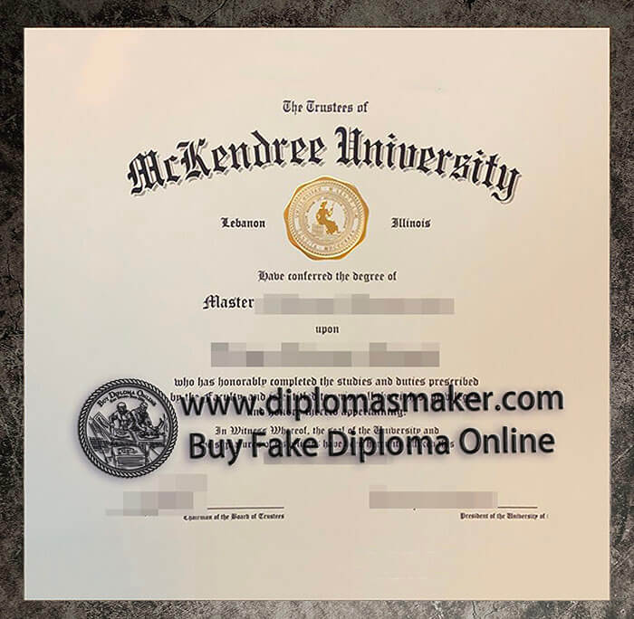 purchase realistic Mckendree University diploma