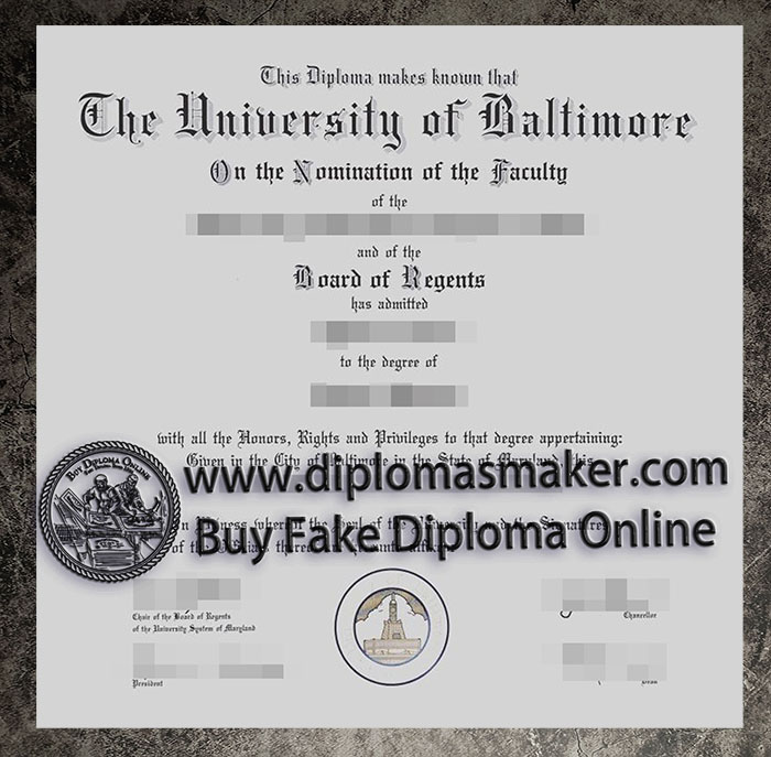 purchase realistic University of Baltimore diploma