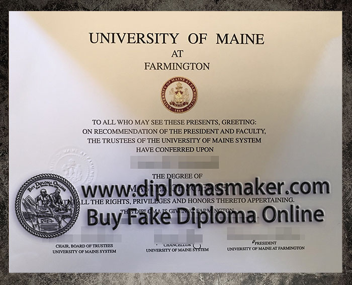 purchase realistic University of Maine at Farmington diploma