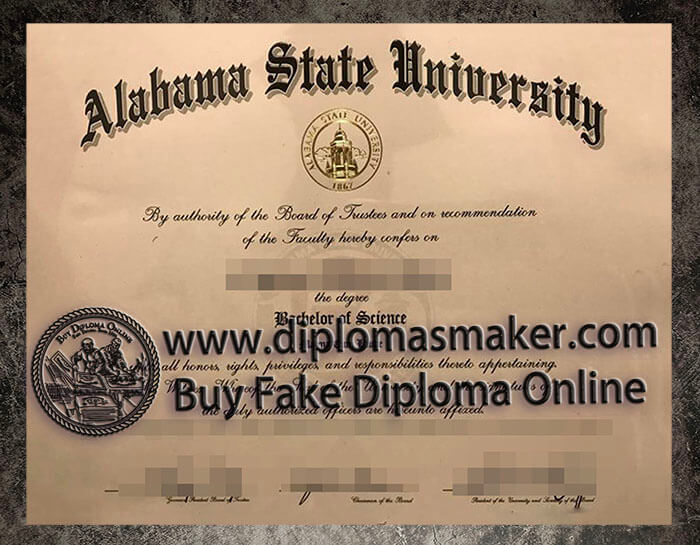 purchase realistic Alabama State University diploma