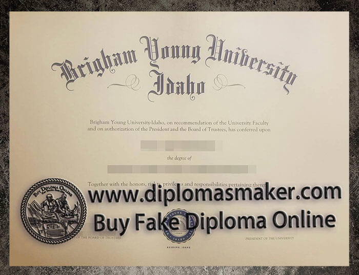 purchase realistic Brigham Young University Idaho diploma