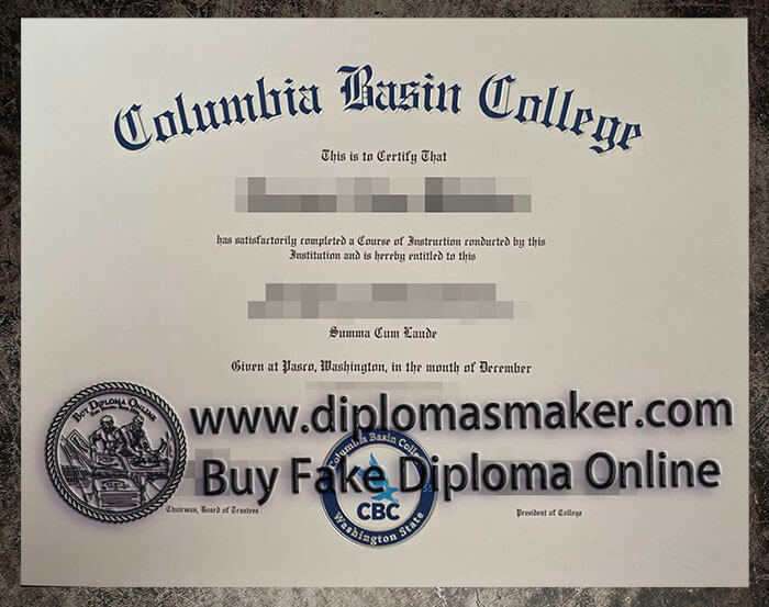 purchase realistic Columbia Basin College diploma