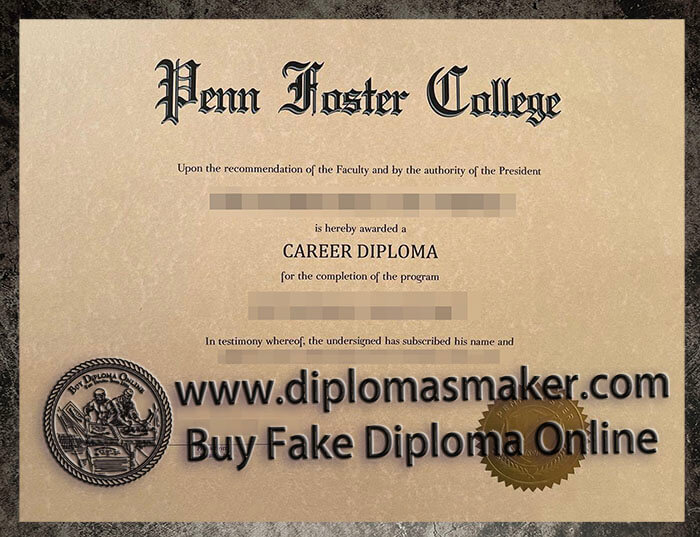 purchase realistic Penn Foster College diploma