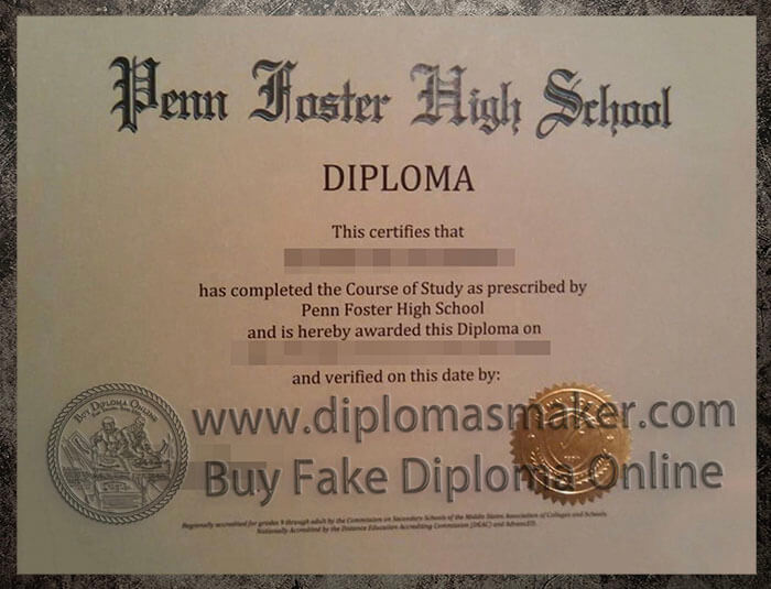 purchase realistic Penn Foster High School diploma