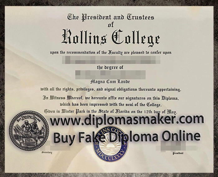 purcahse realistic Rollins College diploma