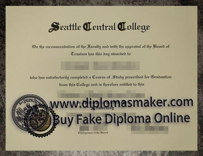 purchase realistic Seattle Central College diploma