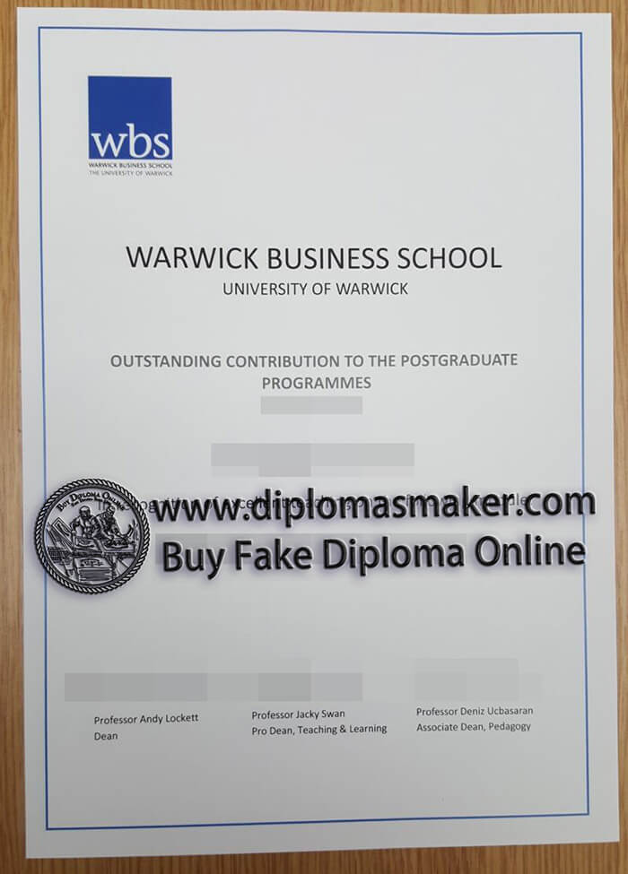 purchase realistic Warwick Business School diploma