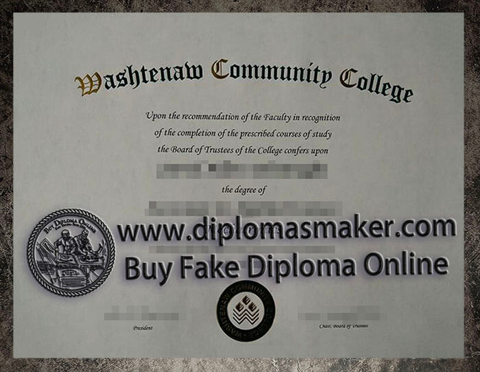 purchase realistic Washtenaw Community College diploma