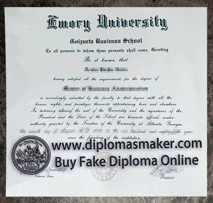 purchase realistic Emory University diploma