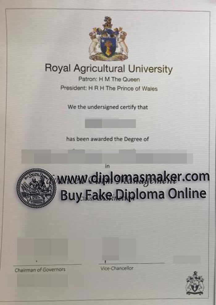 purchase realistic Royal Agricultural University diploma