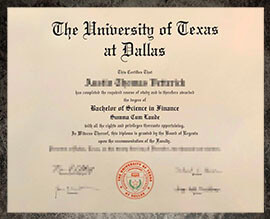 purchase realistic University of Texas at Dallas degree