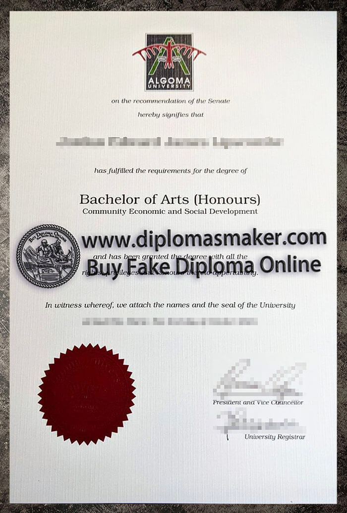 purchase realistic Algoma University diploma