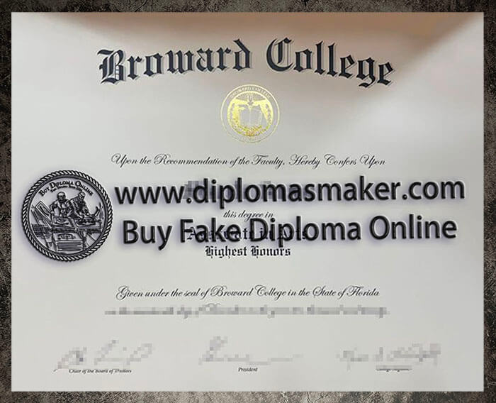 purchase realistic Broward College diploma