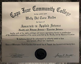 purchase realistic Cape Fear Community College degree