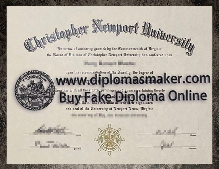 purchase realistic Christopher Newport University diploma