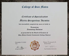 purchase realistic College of San Mateo degree