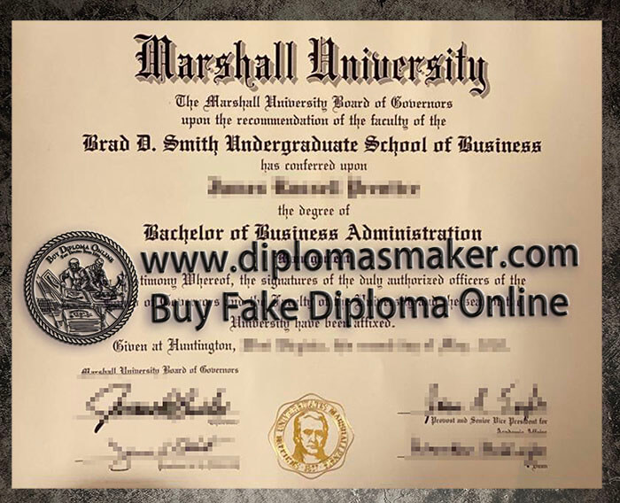 purchase realistic Marshall University diploma