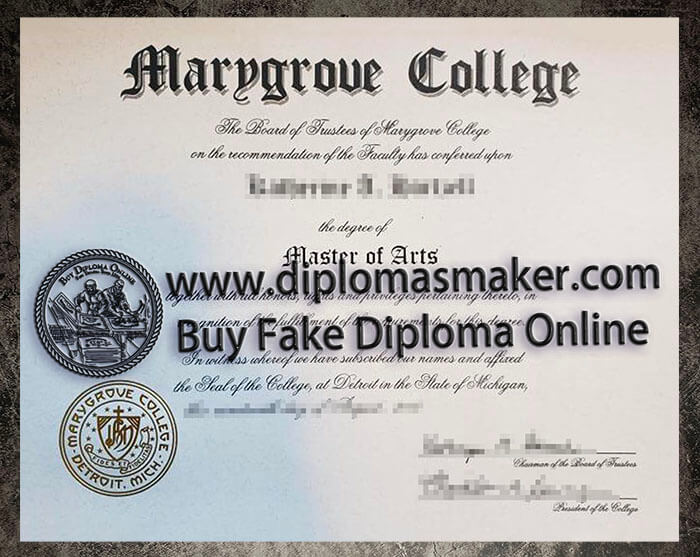 purchase realistic Marygrove College diploma