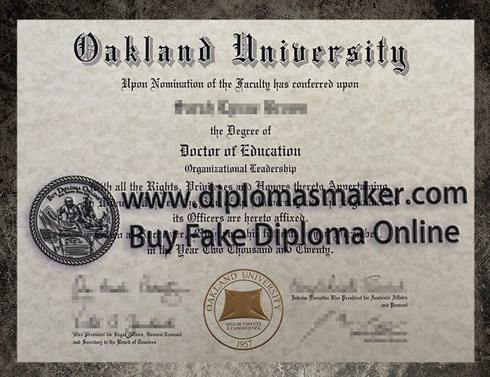 purchase realistic Oakland University diploma