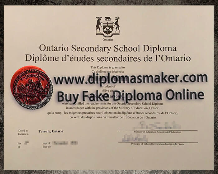 purchase realistic Ontario Secondary School diploma