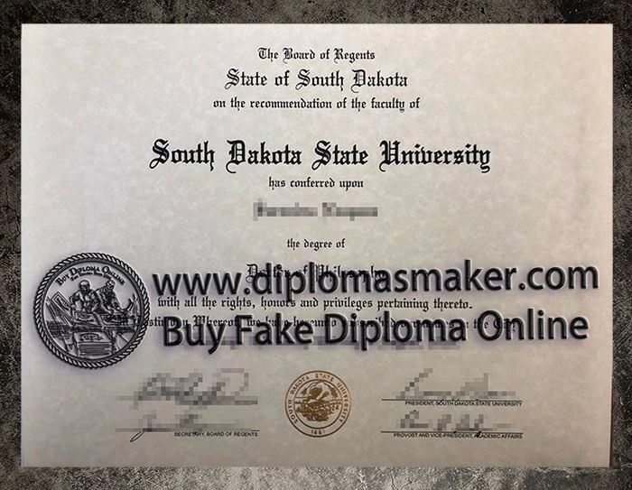 purchase realistic South Dakota State University diploma