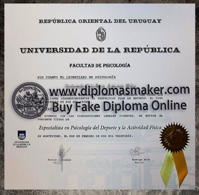 purchase realistic Universidad de La Republica Uruguay diploma