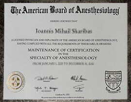 purchase realistic American Board of Anesthesiology certificate