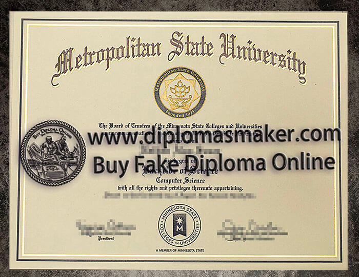 purchase realistic Metropolitan State University diploma