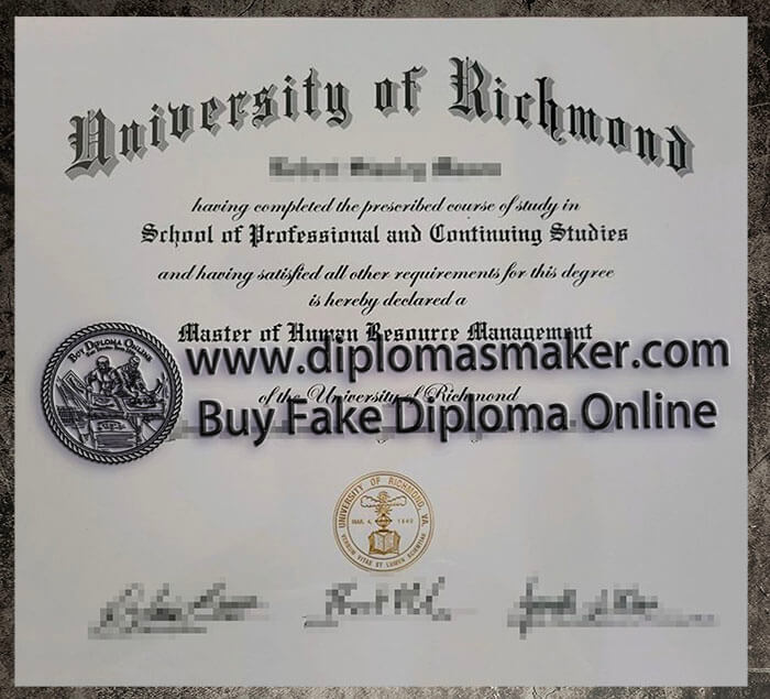 purchase realistic University of Richmond diploma
