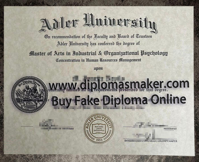 purchase realistic Adler University diploma