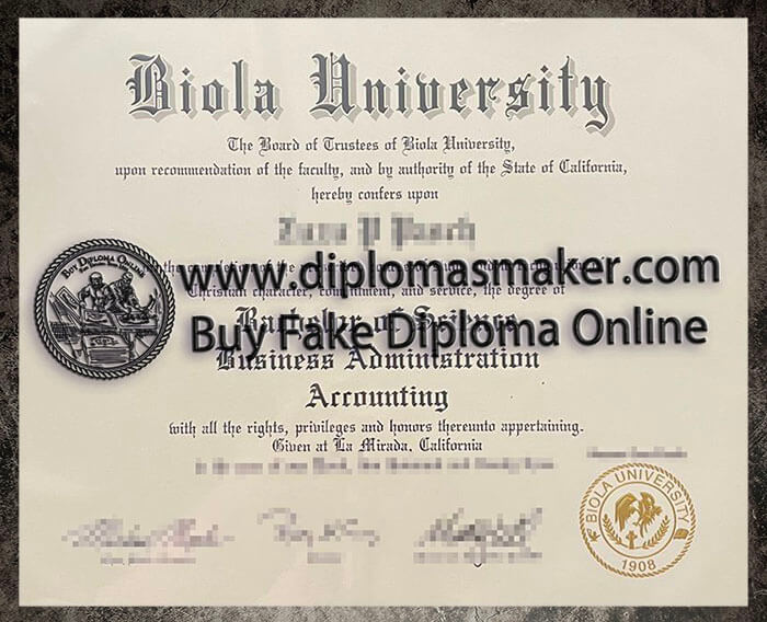 purchase realistic Biola University diploma