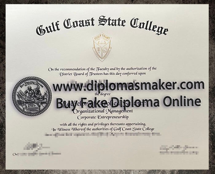 purchase realistic Gulf Coast State College diploma