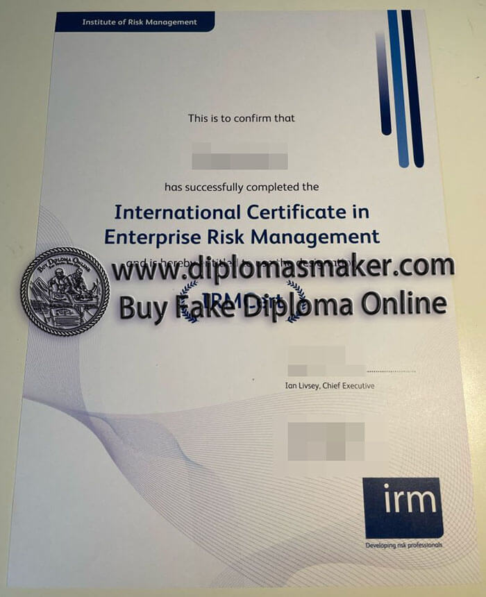 purchase realistic Institute of Risk Management certificate