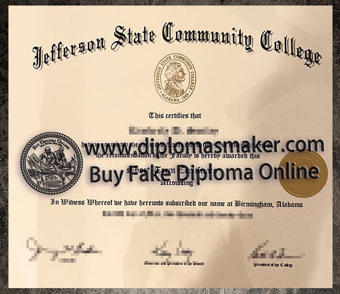 purchase realistic Jefferson State Community College diploma