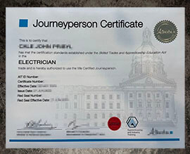 purchase realistic Journeyperson Certificate