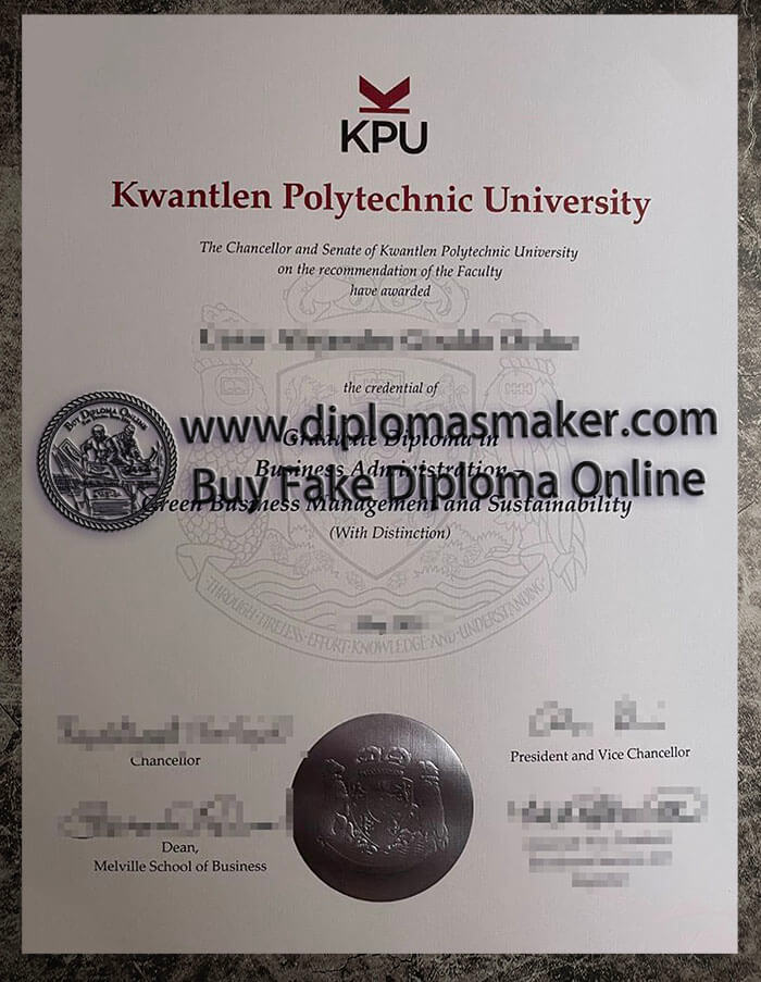 purchase realistic Kwantlen Polytechnic University diploma