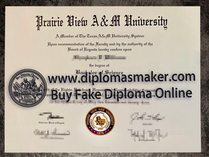 purchase realistic Prairie View A&M University diploma