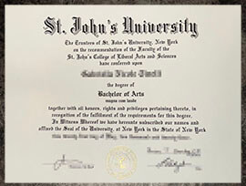 purchase realistic St John's University degree