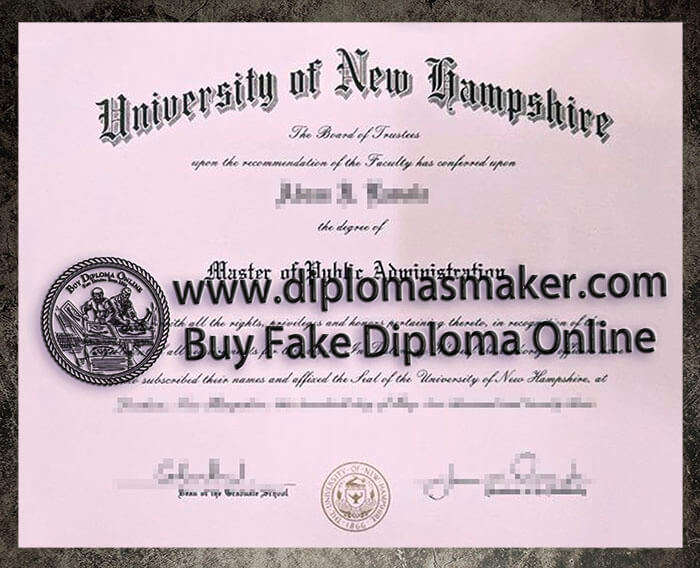 purchase realistic University of New Hampshire diploma