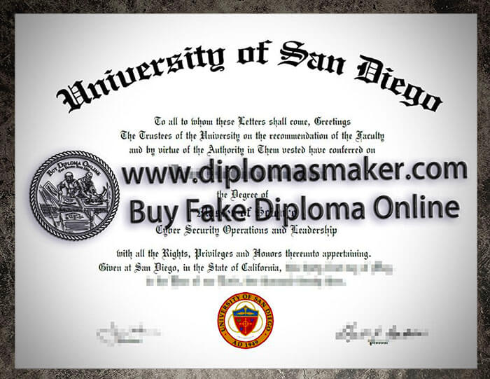 purchase realistic University of San Diego diploma