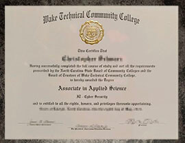 purchase realistic Wake Technical Community College degree
